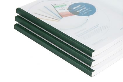 Комбинированные обложки, размер 220, Unibind (прозрачная/матовая) UniCover Flex, темно-зеленый корешок
