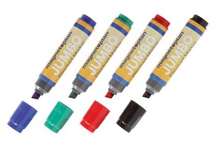 Набор разноцветных маркеров Magnetoplan для флипчартов, широкий грифель, арт. 11 115 05