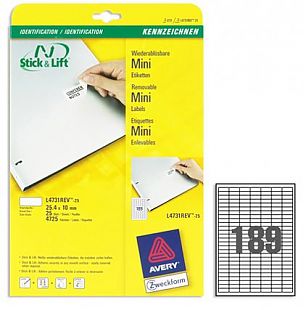 Самоклеющие этикетки удаляемые